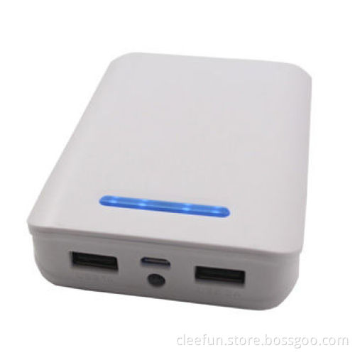 Dual USB Port power bank with LED torch